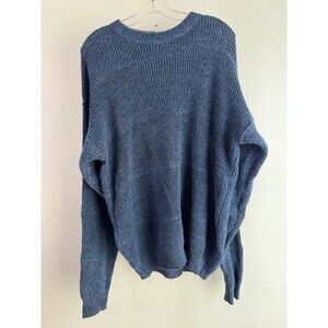 Vintage Chiamare Blue Knitted Crewneck Sweater Large Oversized